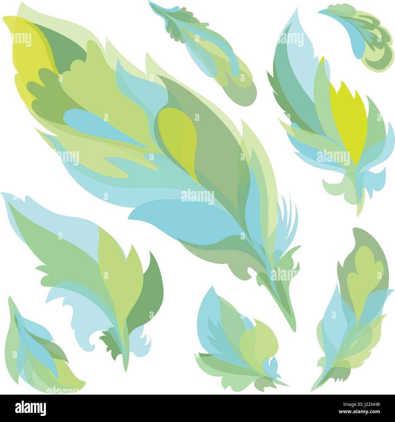 Soft light transparent boho tribal design elements set Stock Vector ...