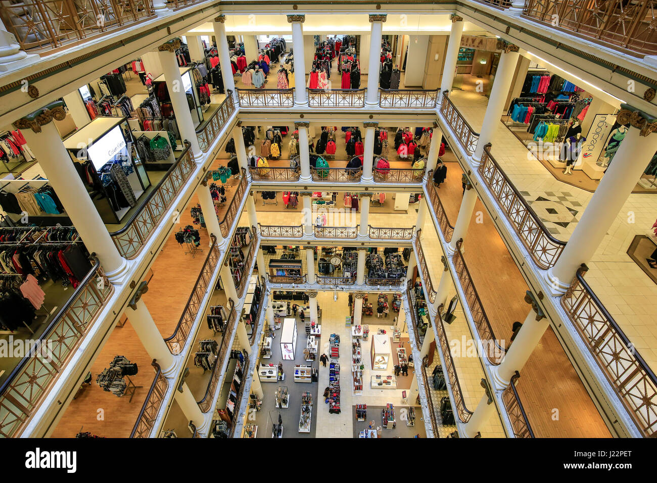 Chicago Illinois,Loop Retail Historic District,downtown,North State  Street,Marshall Field and Company building,Macy's,interior inside,shopping  shopper Stock Photo - Alamy