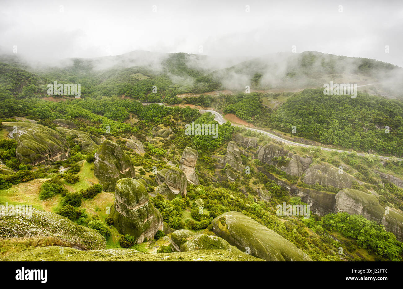 Medea Rocks Fall Meteora rocks after the rain Stock Photo - Alamy