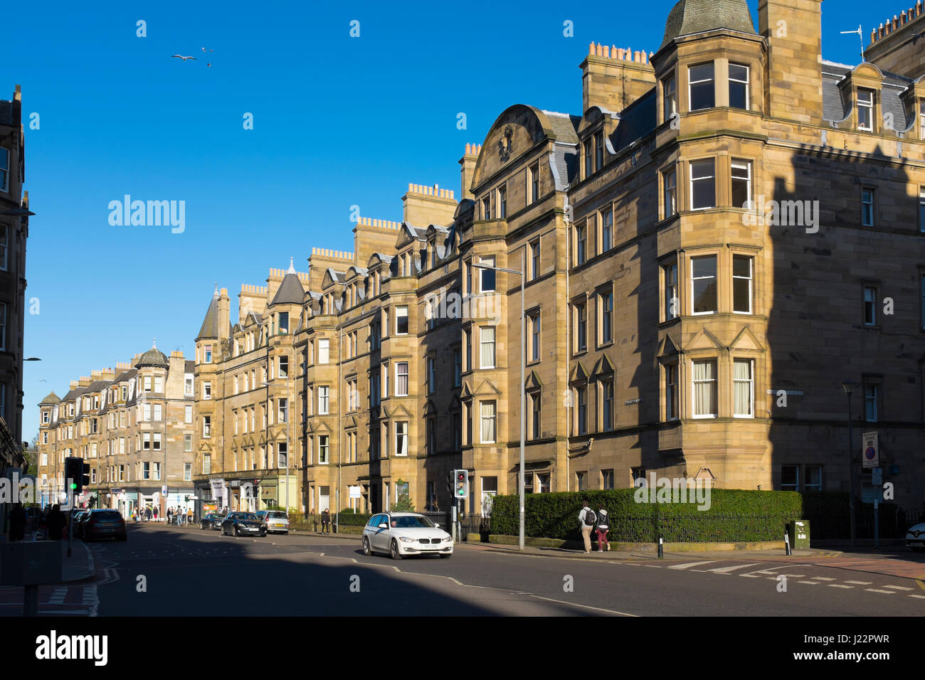 Tenement buildings in Bruntsfield Place, Edinburgh Stock Photo Alamy