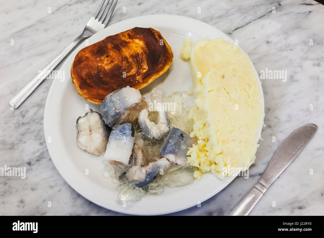 England, London, Southwark, Manze Pie and Mash Shop, Plate of Pie and