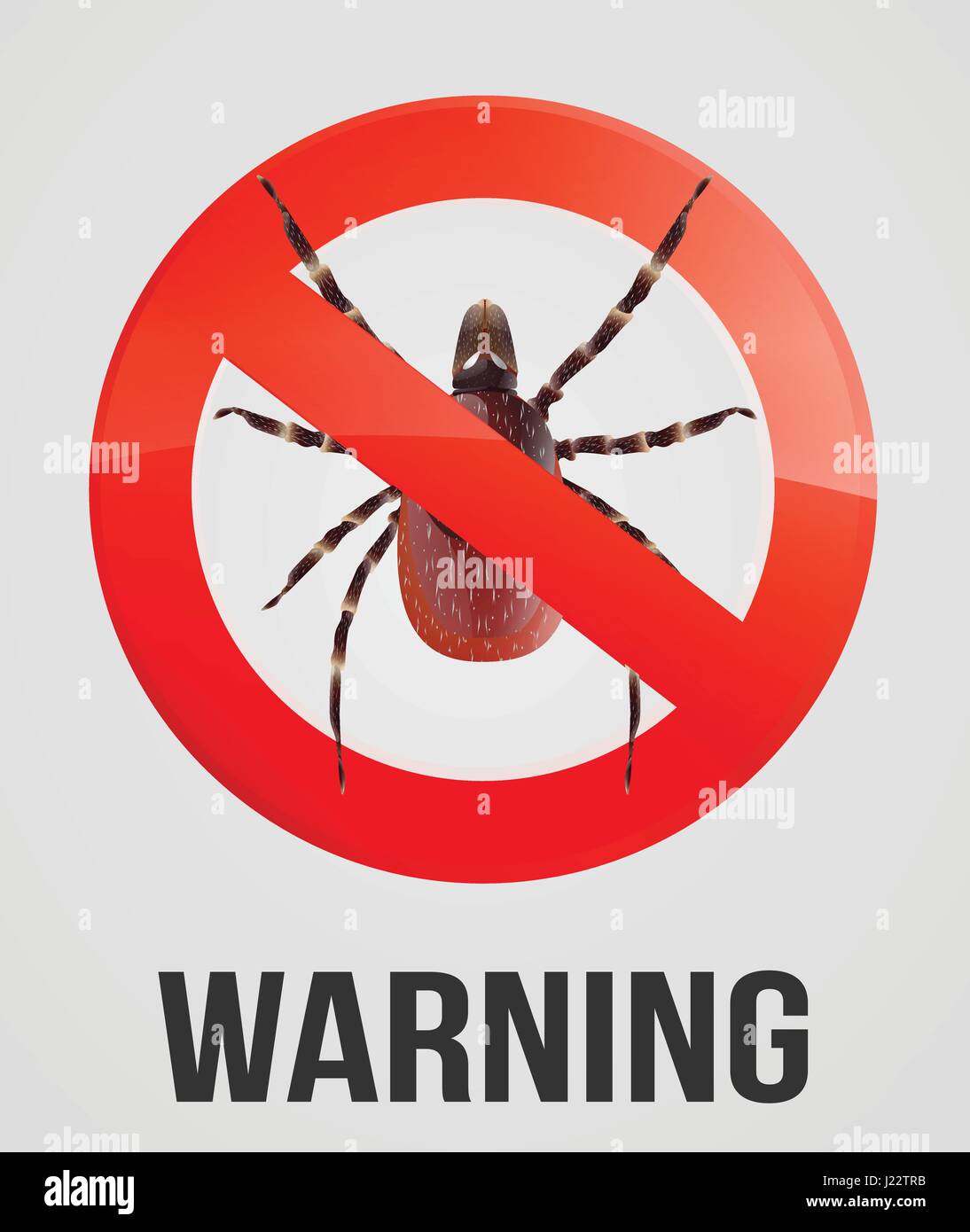 Mite in a forbid sign circle on the white background vector ...