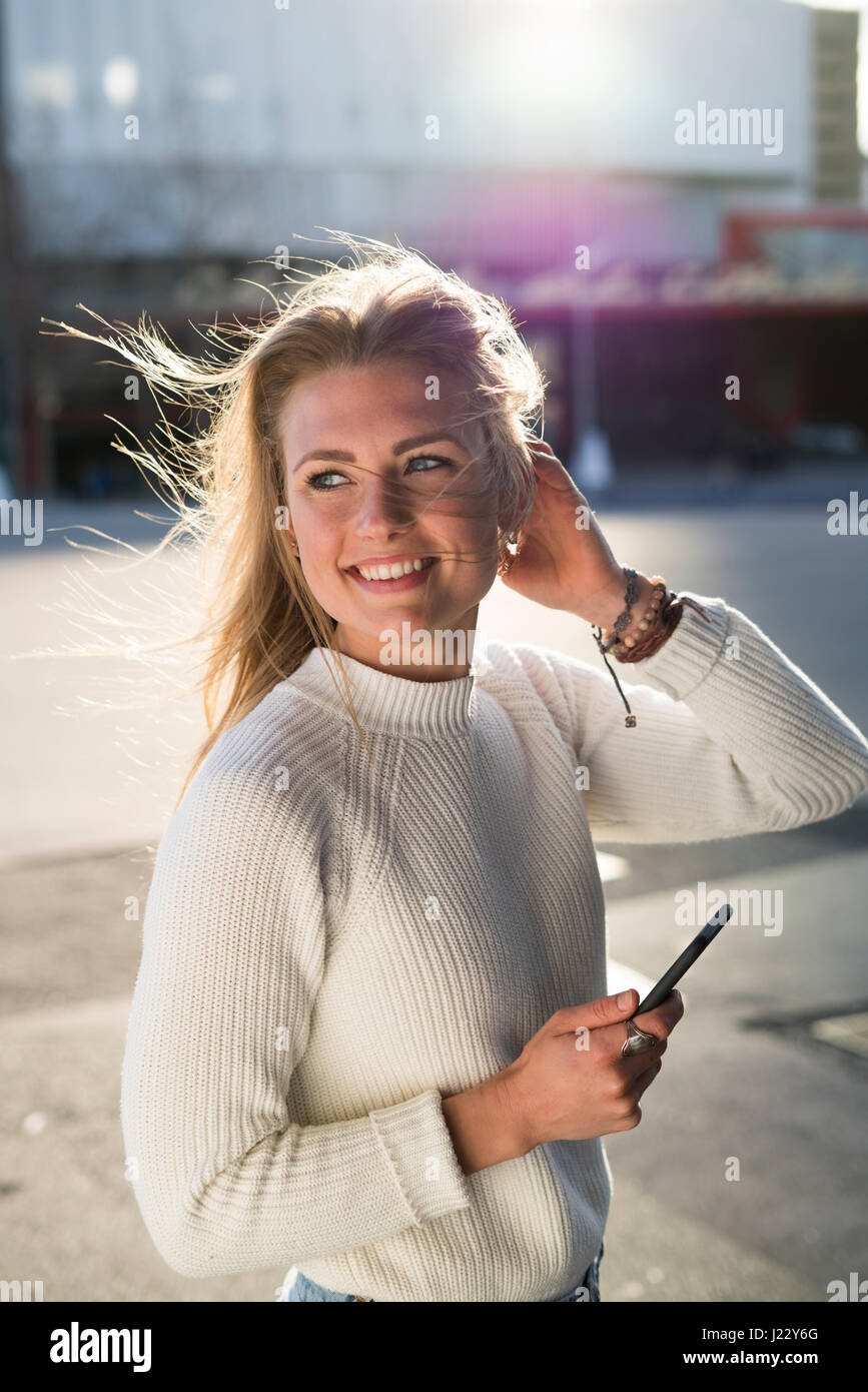 Woman portrait hair blowing hi-res stock photography and images - Alamy