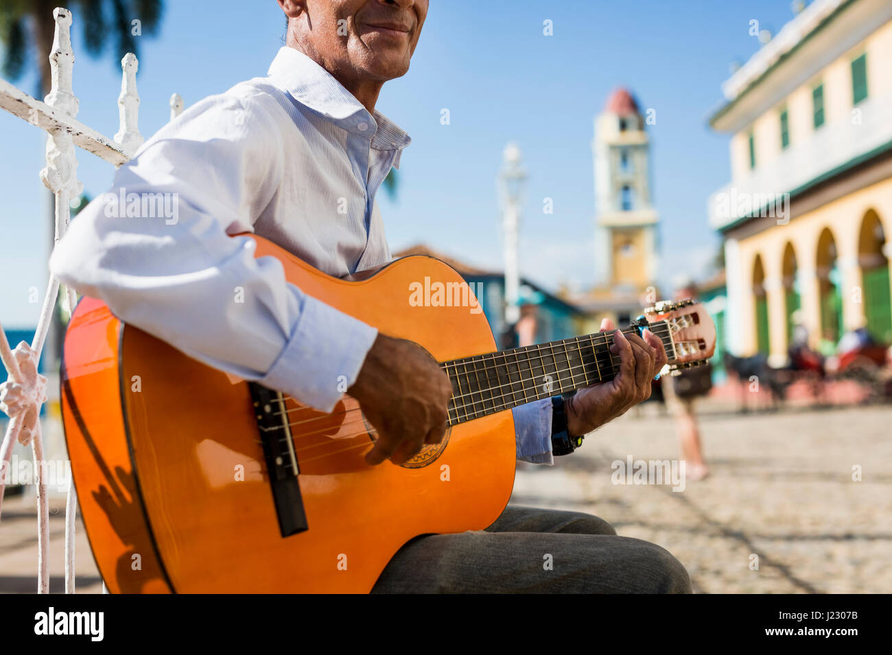Musician in Trinidad, Cuba Stock Photo Alamy