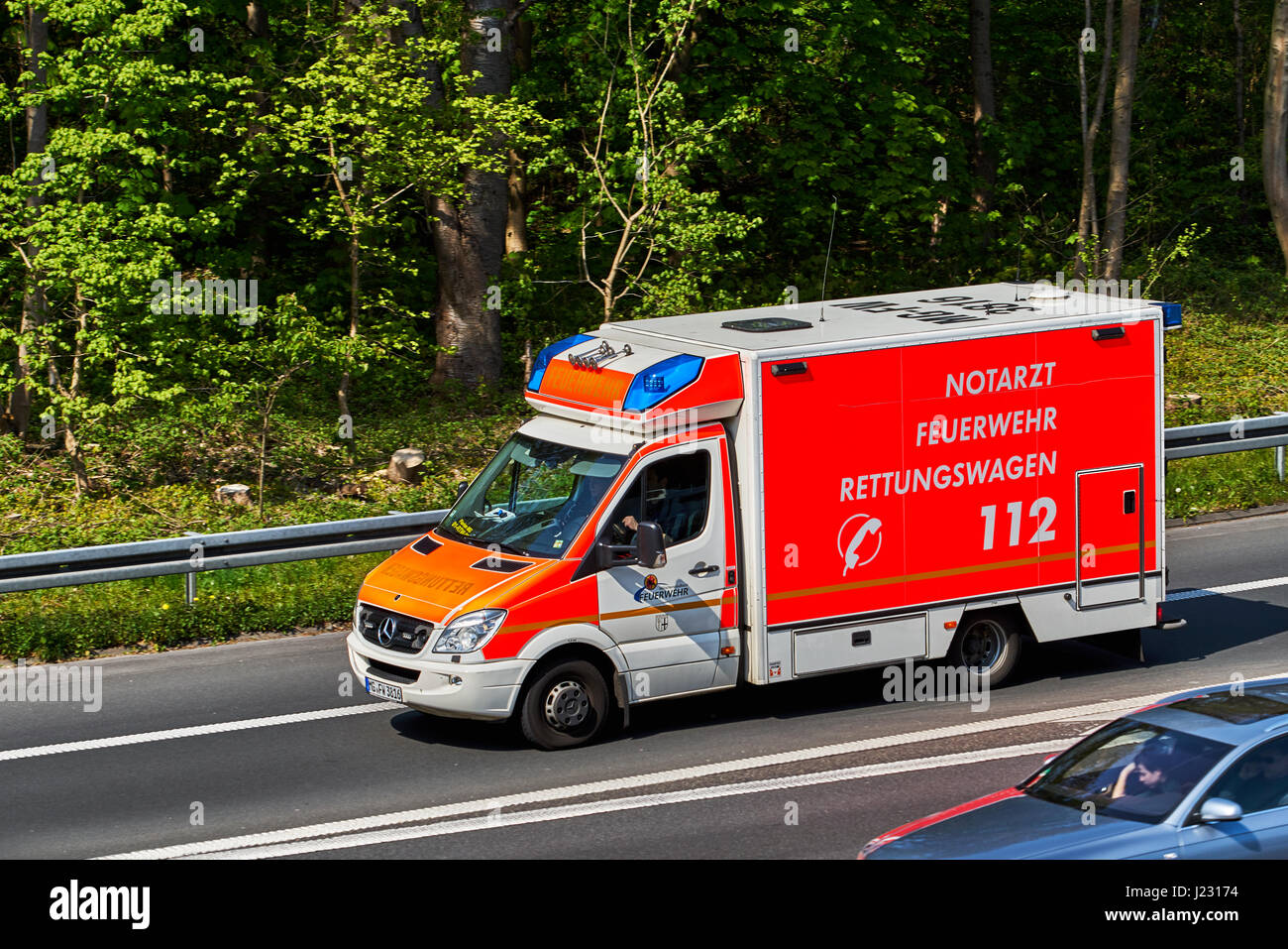 Emergency services german ambulance hires stock photography and images