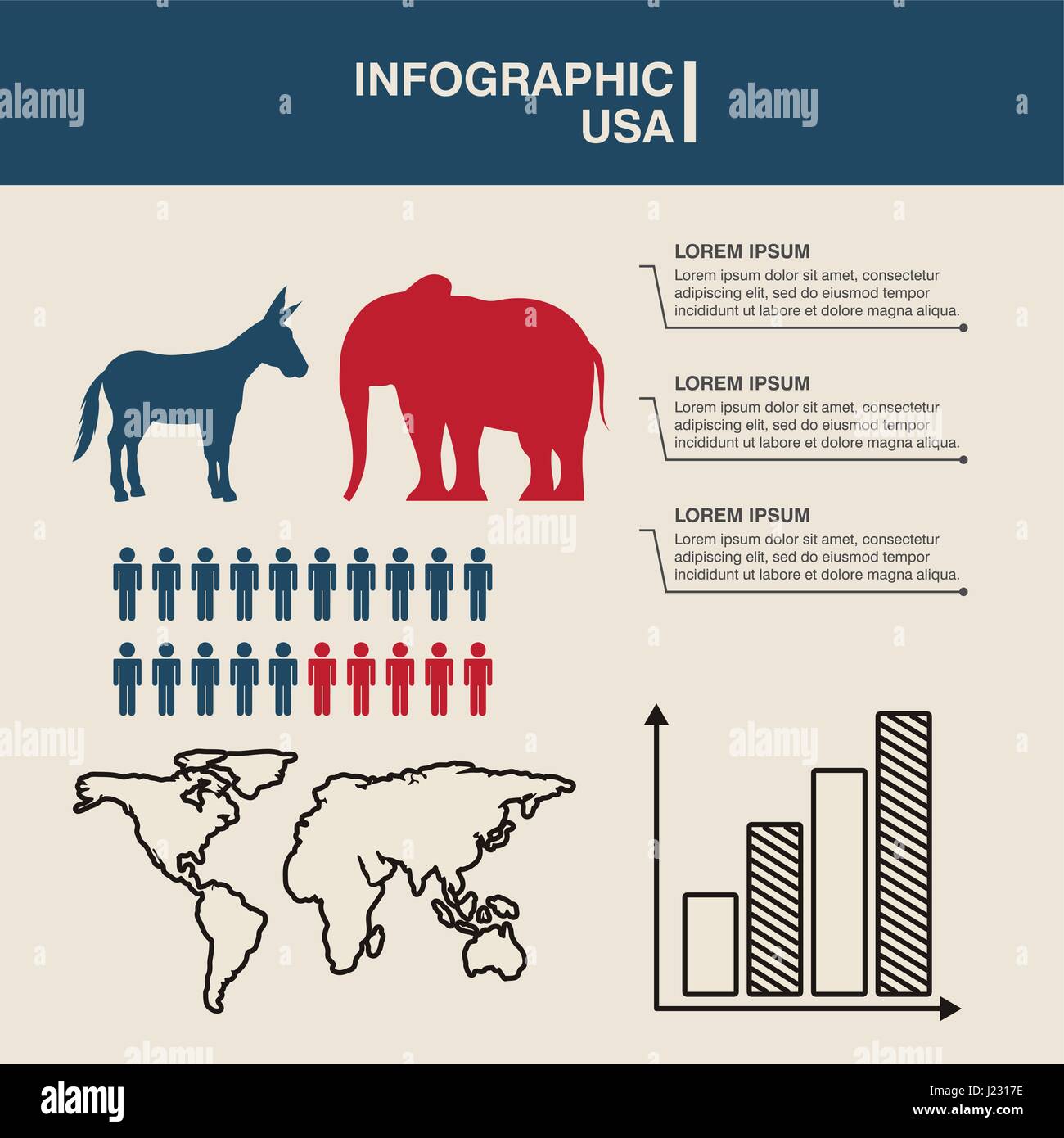 Usa Political Parties Infograhic Stock Vector Image & Art - Alamy