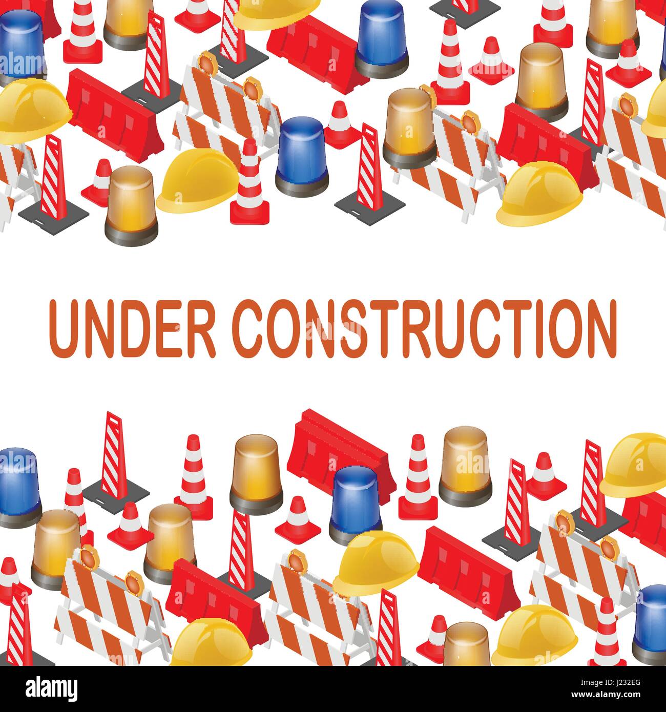 Under Construction Banner Stock Vector