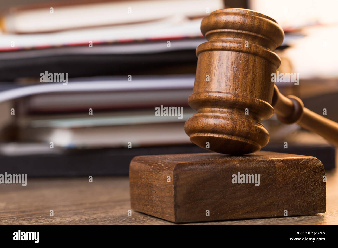 Image of judge wooden hammer Stock Photo