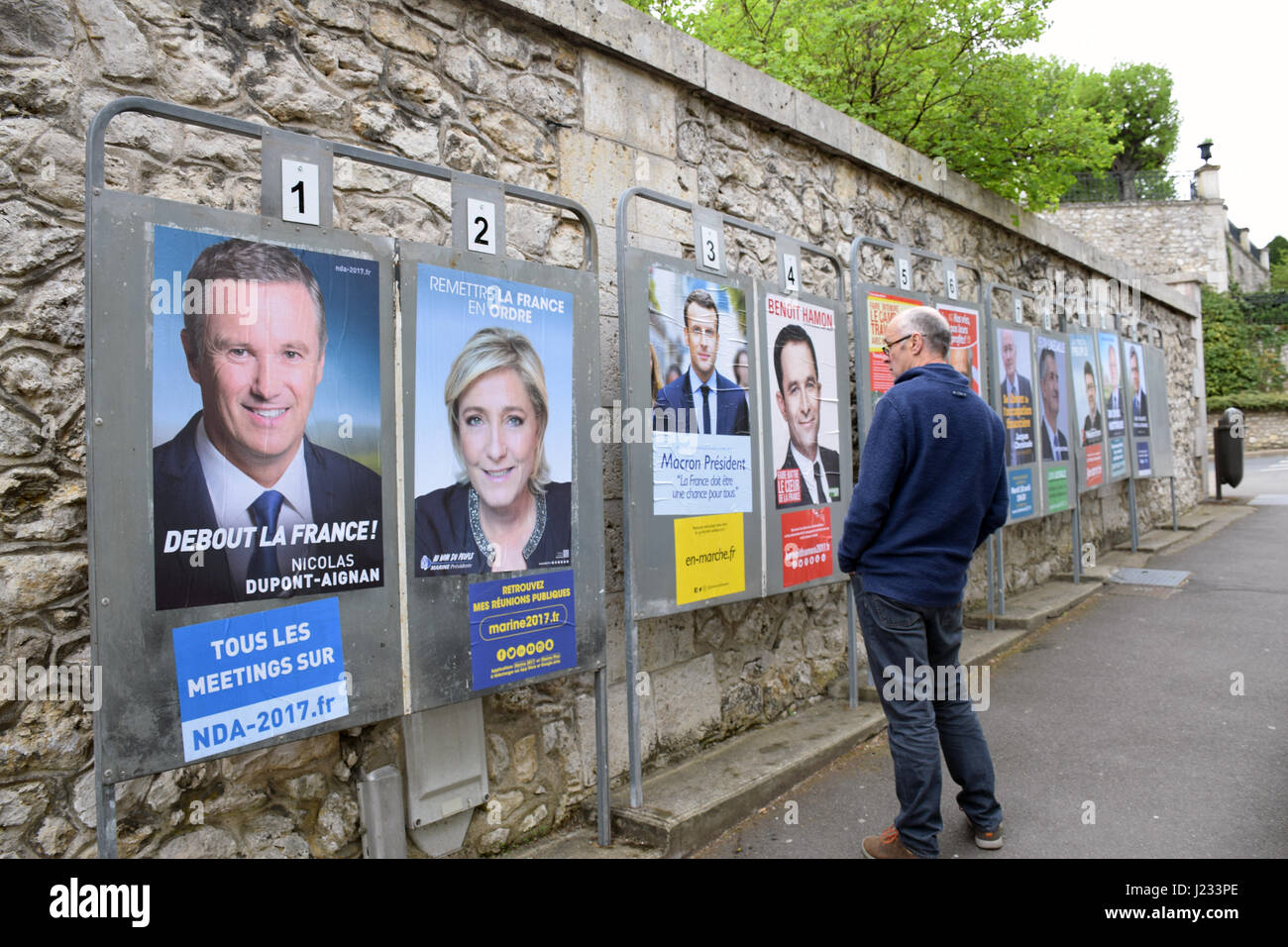 French presidential election candidates, France April 2017. MR Stock Photo