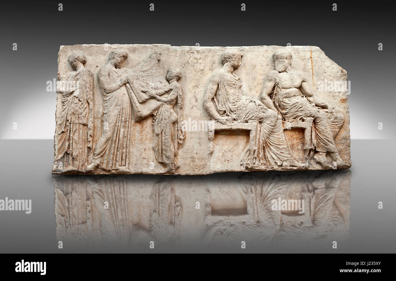 Marble Relief Sculptures from the east frieze around the Parthenon