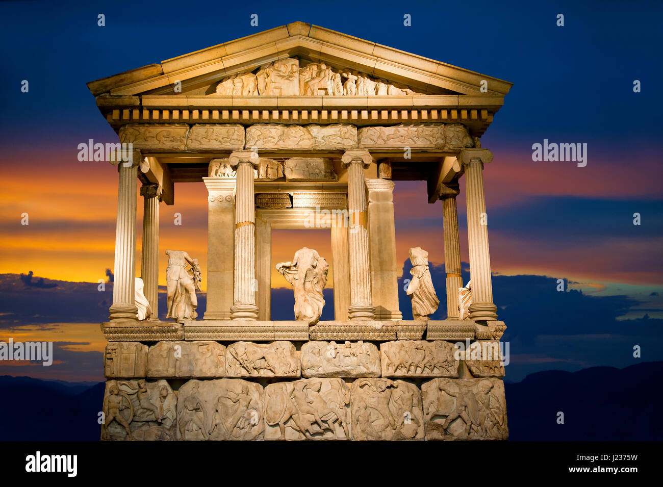 4th cent B.C Lycian Nereid ( Mythical Greek Sea Nymphs) Monumental tomb of Arbina, British Museum Stock Photo