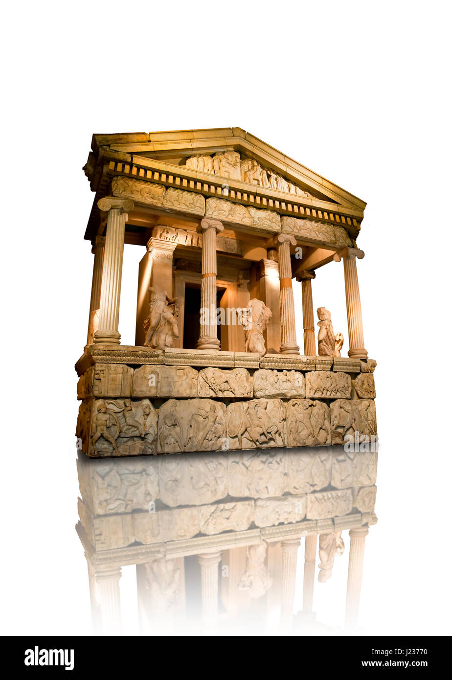4th cent B.C Lycian Nereid ( Mythical Greek Sea Nymphs) Monumental tomb of Arbina, British Museum Stock Photo