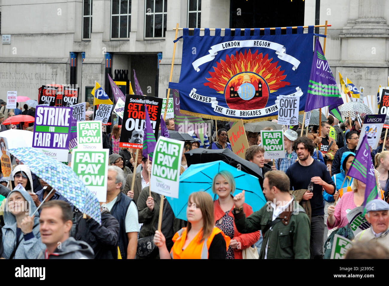 Unison demonstration in central London Stock Photo