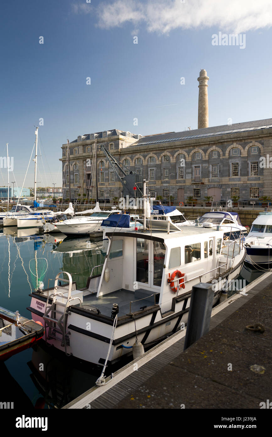 Royal William Yard marina, Plymouth, Devon, UK Stock Photo