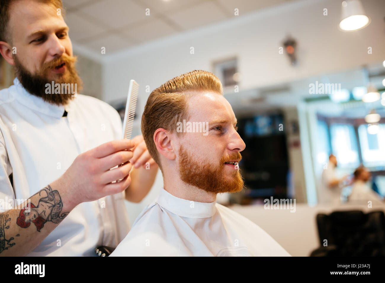 Hair styling professional barber hi-res stock photography and images ...
