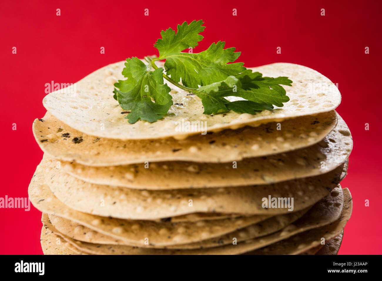 Indian snacks, deep fried crackers or papad. Mung dal and urad dal ...