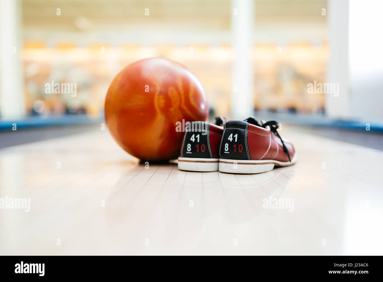 All you need for bowling is a pair of shoes and a ball Stock Photo Alamy
