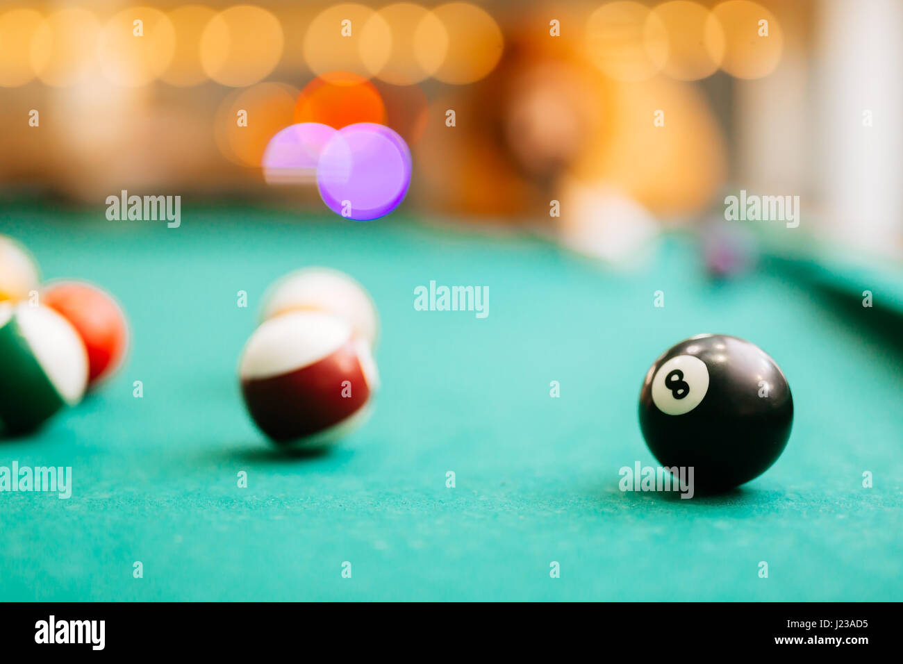 Snooker eight ball pool Stock Photo