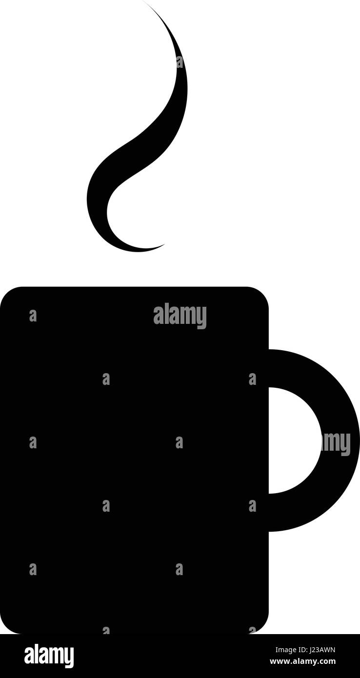 Coffee cup flat icon isolate on white background vector illustration ...