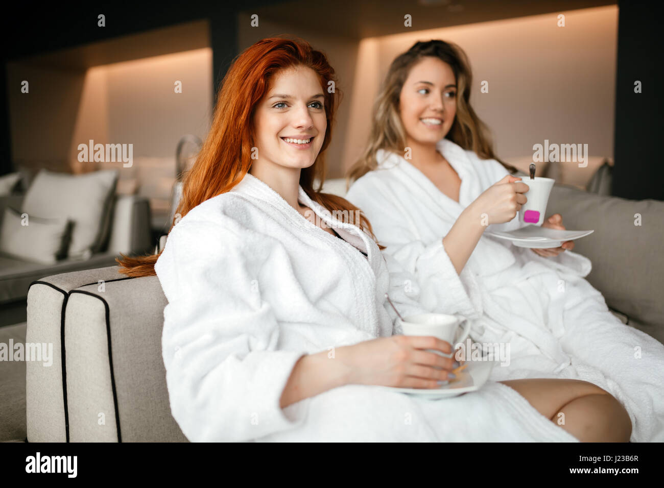 Woman relaxing during spa hi-res stock photography and images - Alamy