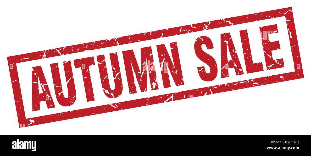 square grunge red autumn sale stamp Stock Vector Image & Art - Alamy