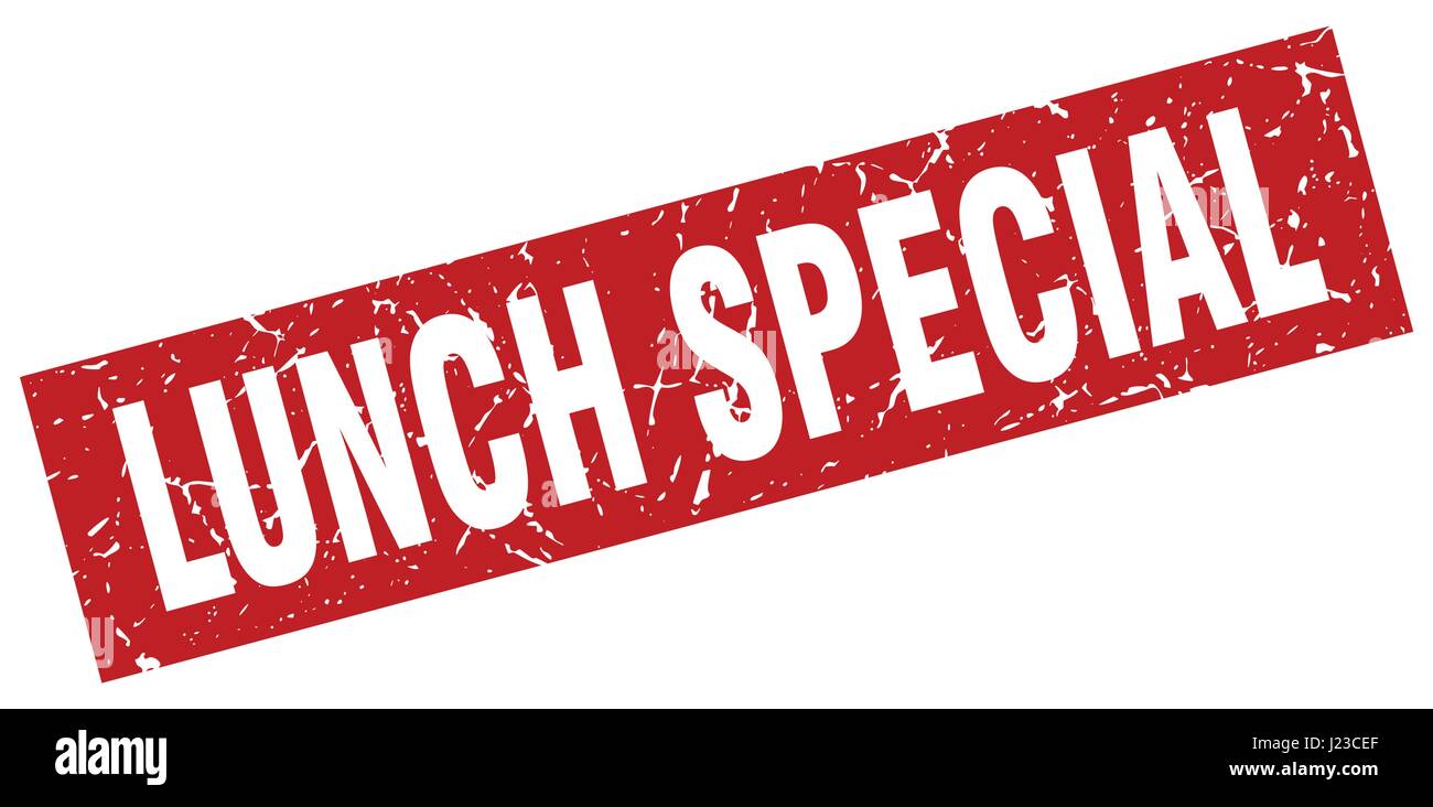 square grunge red lunch special stamp Stock Vector Image & Art - Alamy