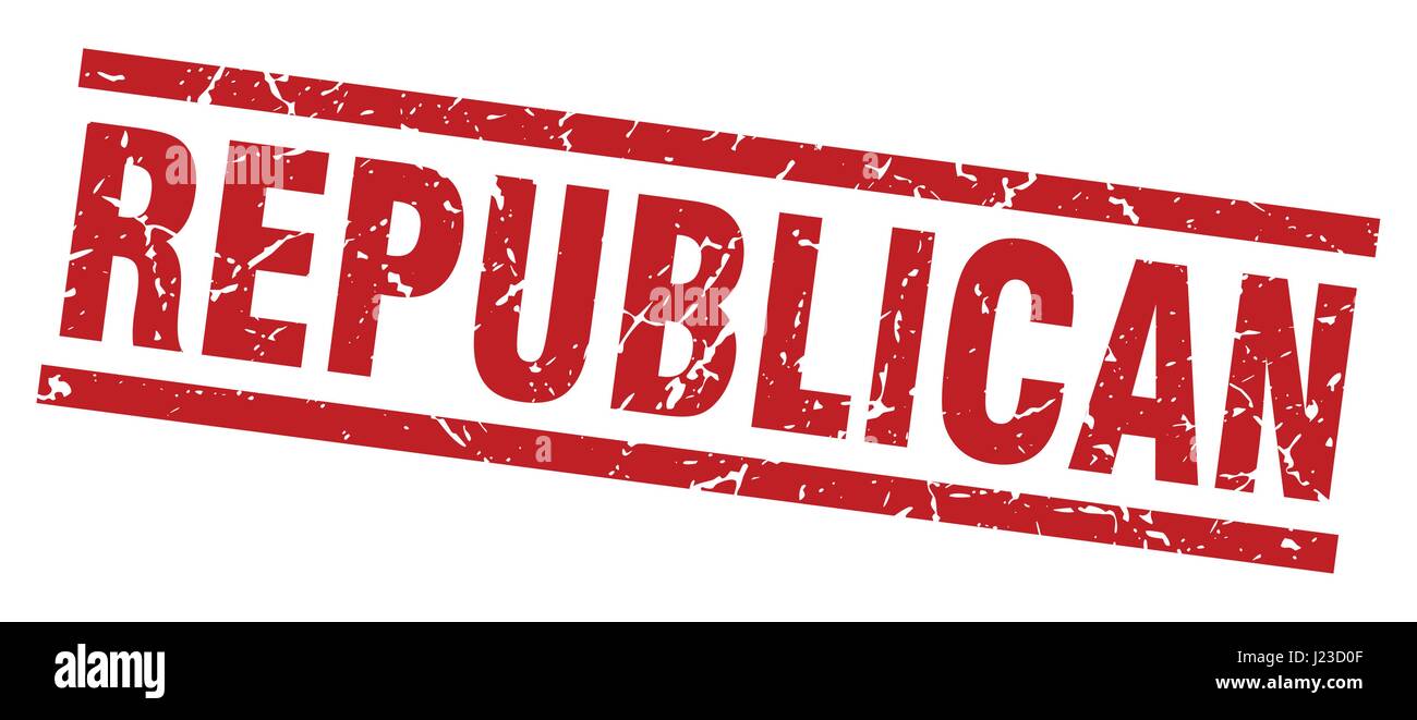 square grunge red republican stamp Stock Vector Image & Art - Alamy