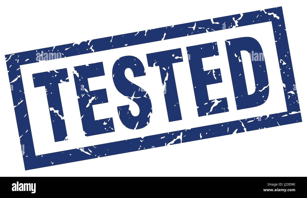 square grunge blue tested stamp Stock Vector Image & Art - Alamy
