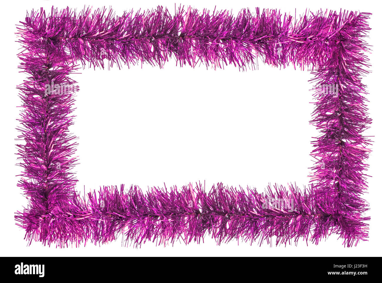 Tinsel frame isolated on white background Stock Photo Alamy