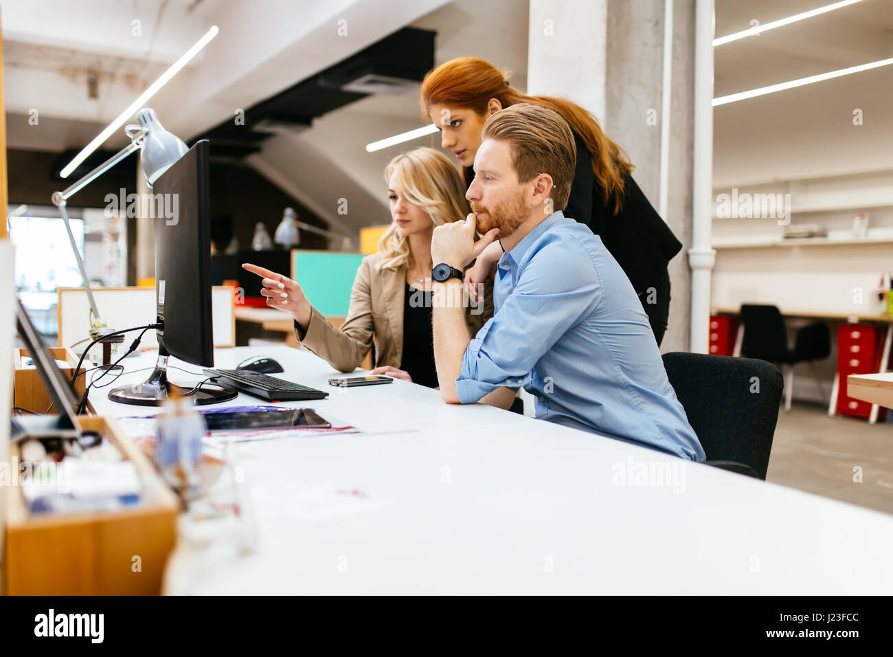 Worker Solving Problem Male office worker solving hi-res stock photography and images - Alamy