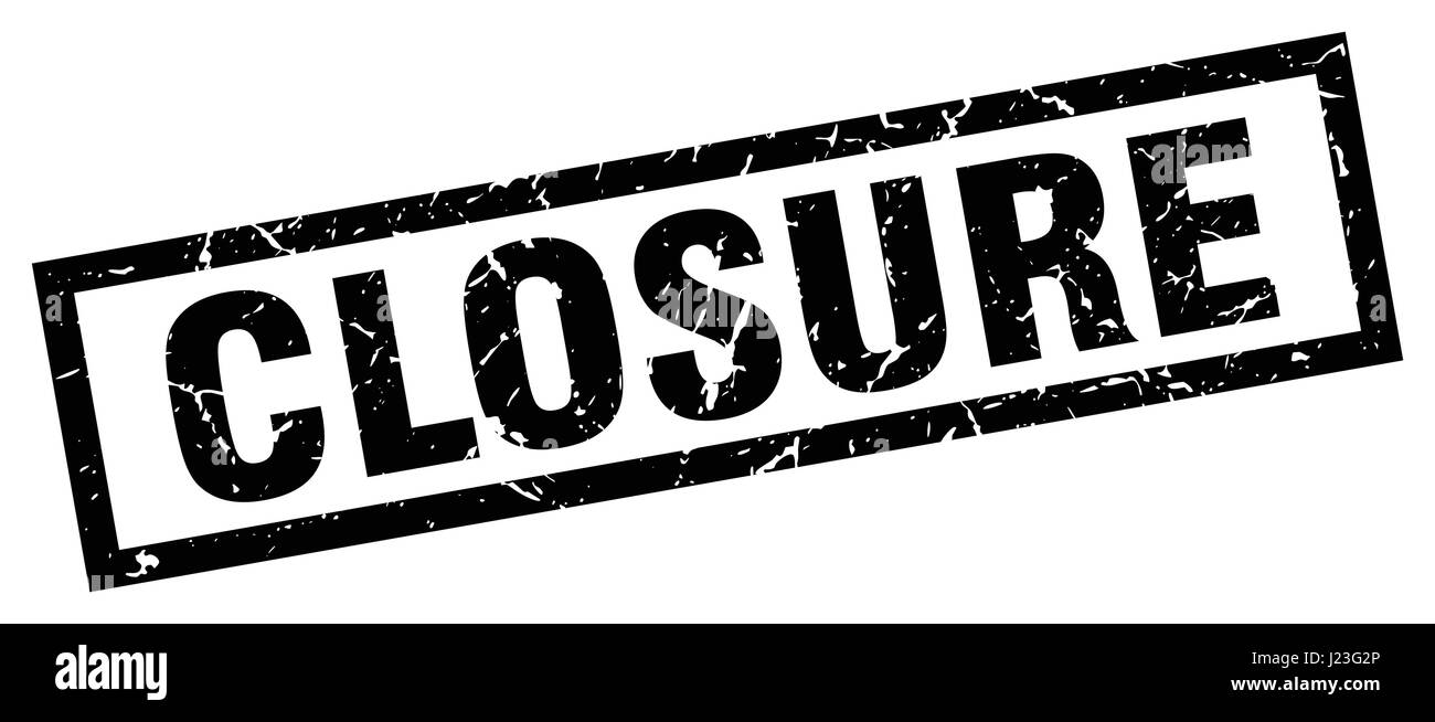 square grunge black closure stamp Stock Vector Image & Art - Alamy
