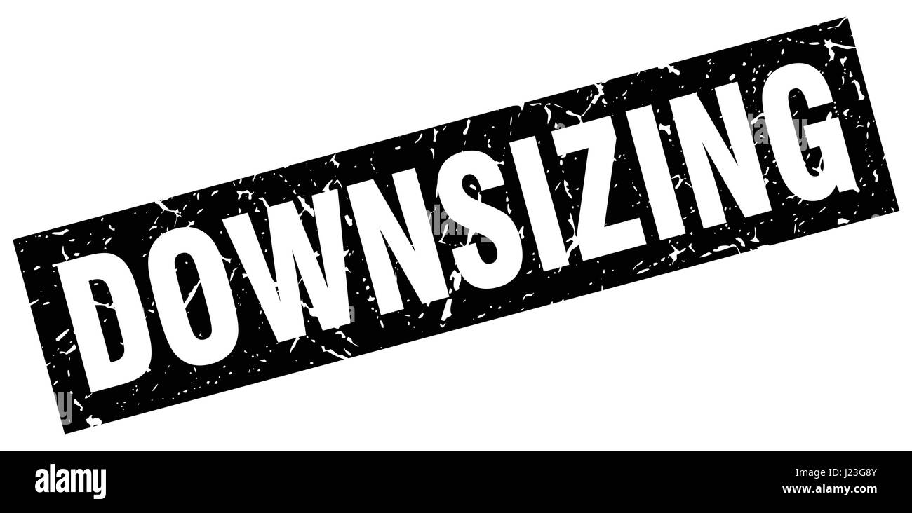 square grunge black downsizing stamp Stock Vector Image & Art - Alamy