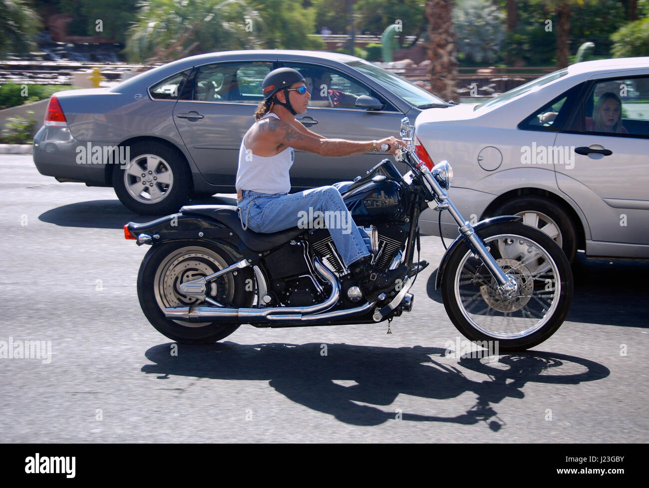 Custom motorcycle in Las Vegas, Nevada, USA Stock Photo Alamy