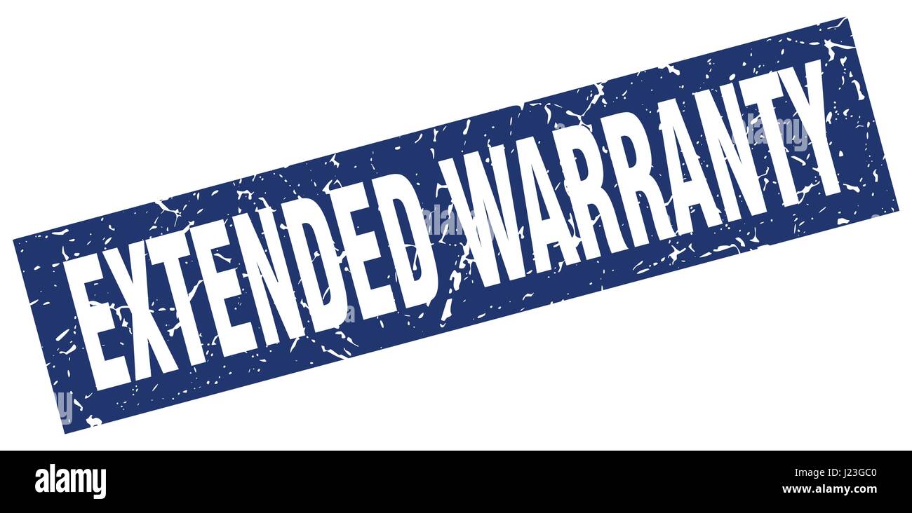 square grunge blue extended warranty stamp Stock Vector Image & Art - Alamy