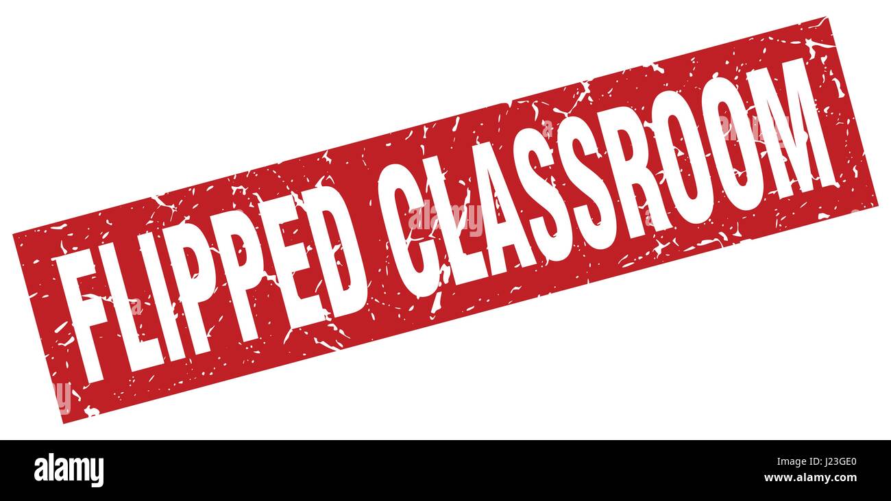 Square Grunge Red Flipped Classroom Stamp Stock Vector Image Art Alamy