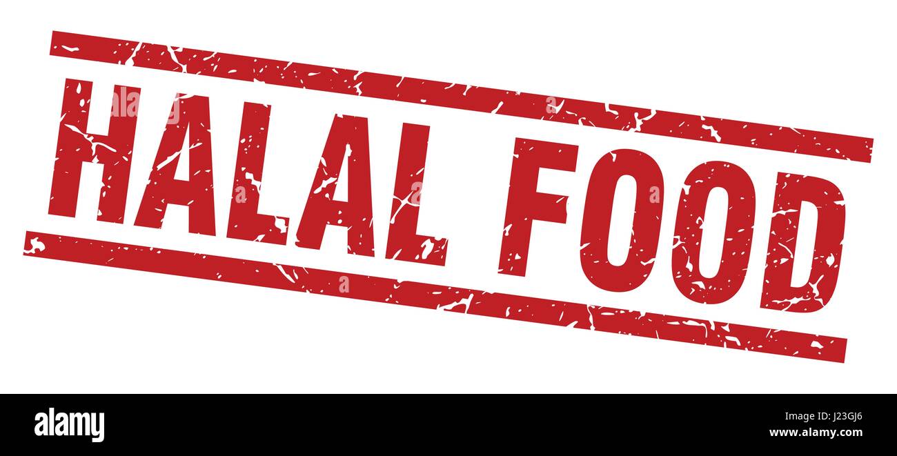 square grunge red halal food stamp Stock Vector Image & Art - Alamy
