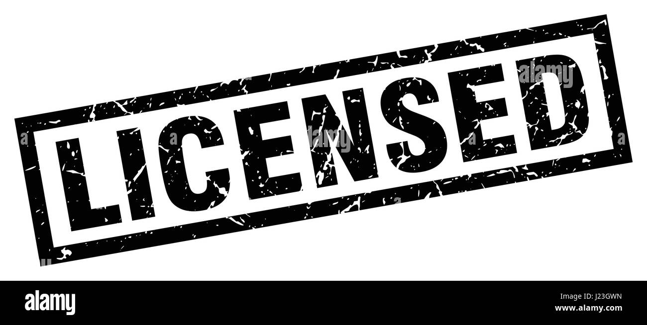 square grunge black licensed stamp Stock Vector Image & Art - Alamy