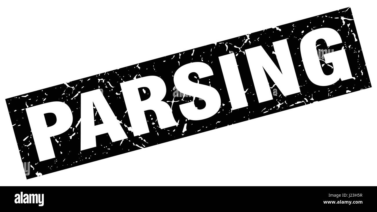square grunge black parsing stamp Stock Vector Image & Art - Alamy