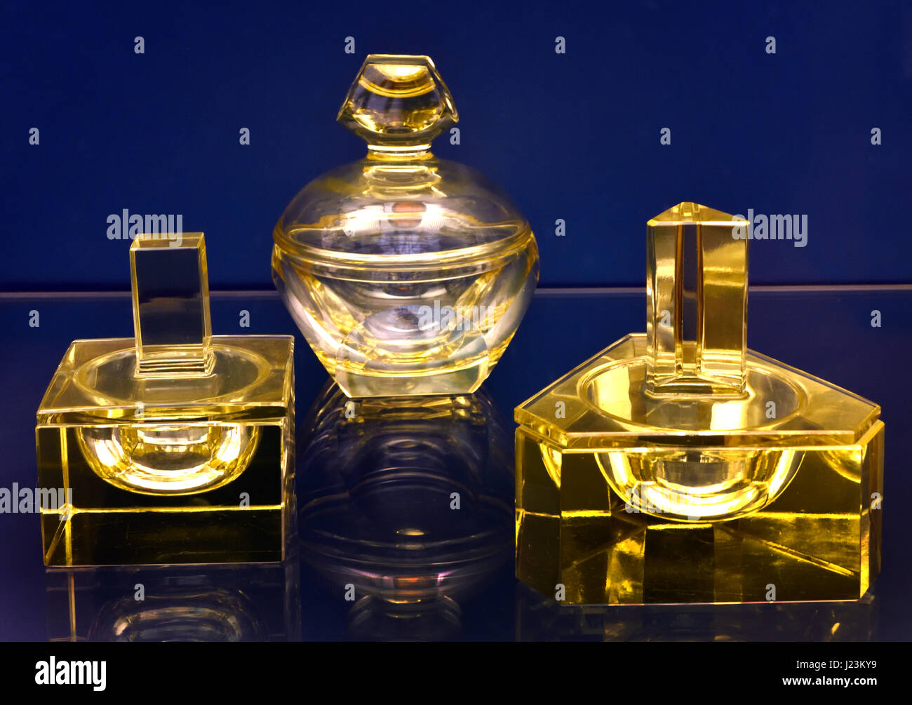 Perfume bottles 1900 L. Moser & Sohne , Karlsbad , Germany Stock Photo