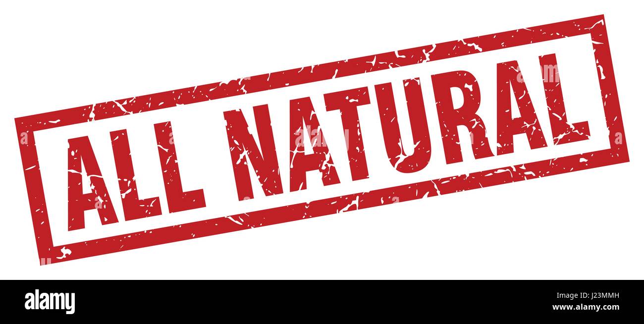 square grunge red all natural stamp Stock Vector Image & Art - Alamy