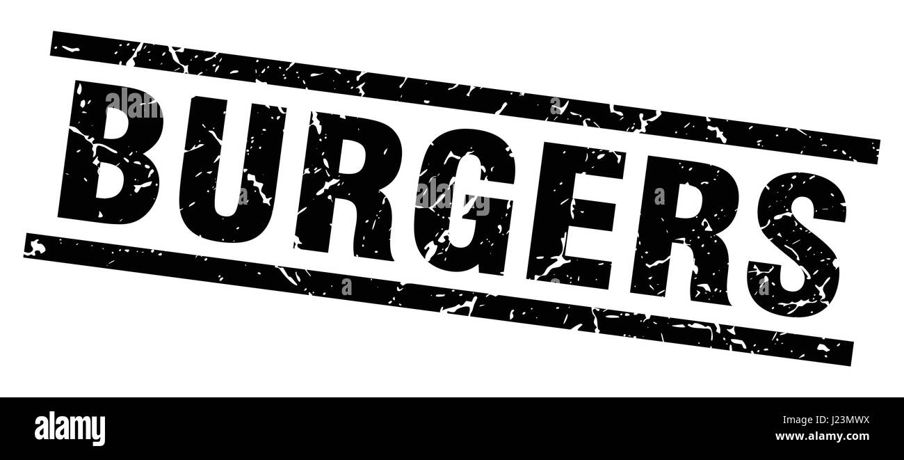 square grunge black burgers stamp Stock Vector Image & Art - Alamy
