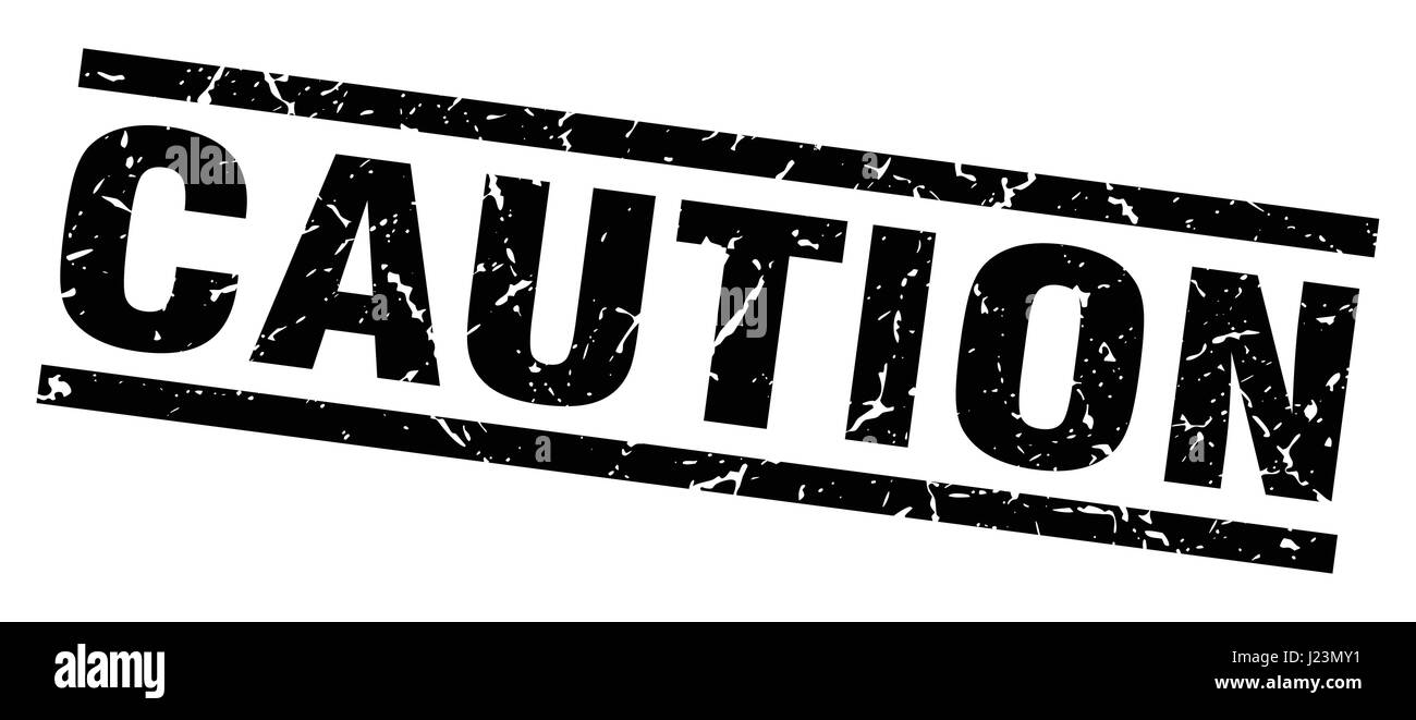 square grunge black caution stamp Stock Vector Image & Art - Alamy