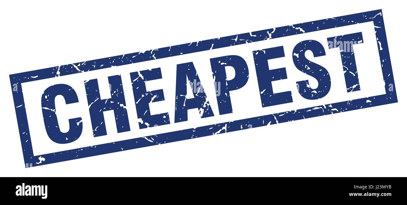 Cheapest Def square grunge blue cheapest stamp Stock Vector Image & Art - Alamy