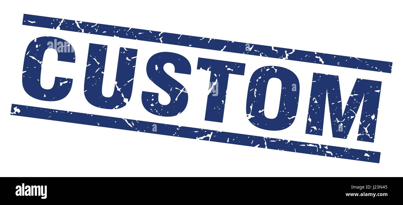 square grunge blue custom stamp Stock Vector Image & Art - Alamy
