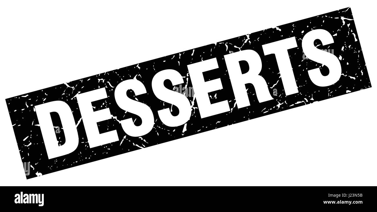 square grunge black desserts stamp Stock Vector Image & Art - Alamy