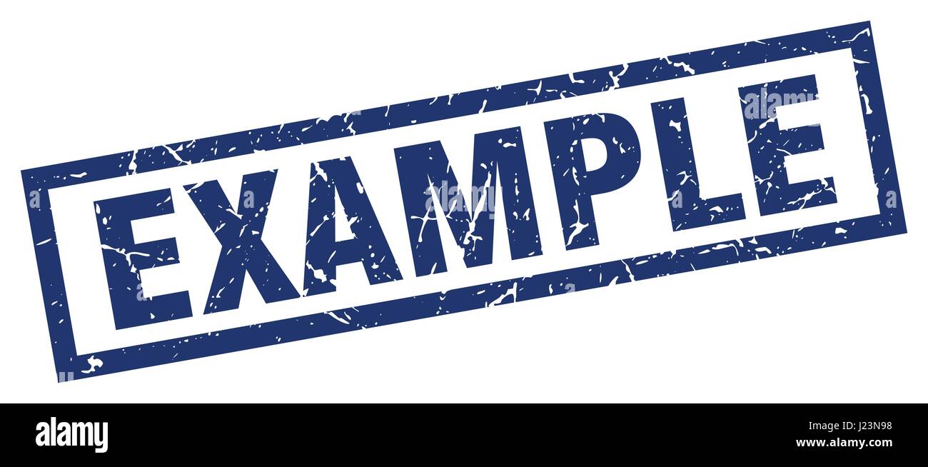 square grunge blue example stamp Stock Vector Image & Art - Alamy