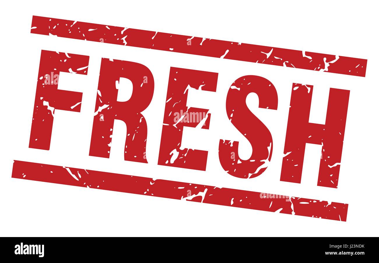 square grunge red fresh stamp Stock Vector Image & Art - Alamy