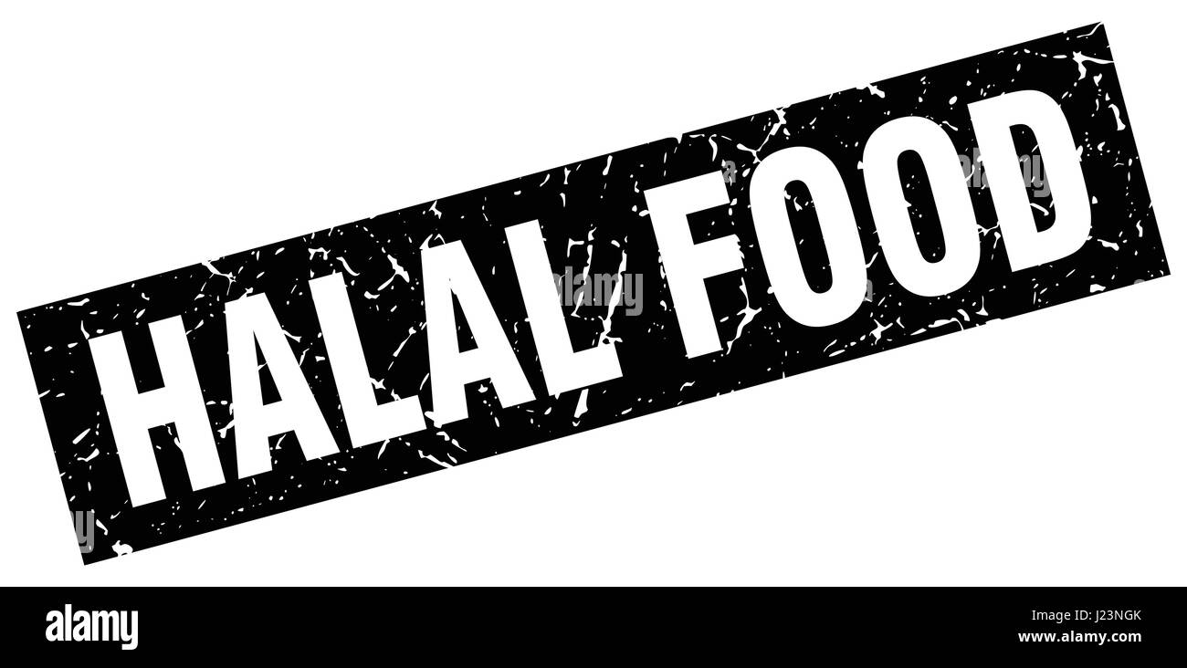 square grunge black halal food stamp Stock Vector Image & Art - Alamy