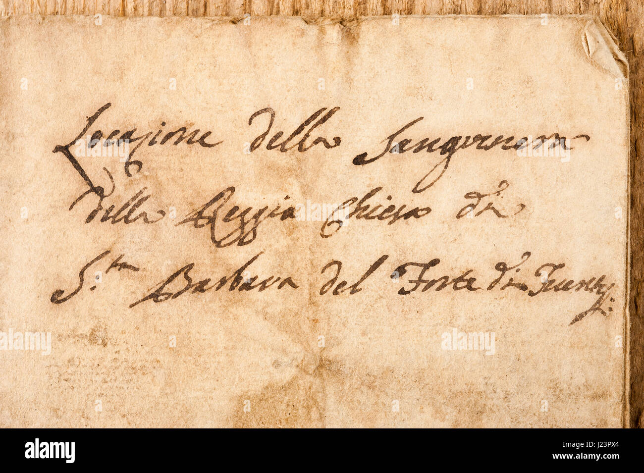 manuscript of the 1700/1800 century Stock Photo - Alamy