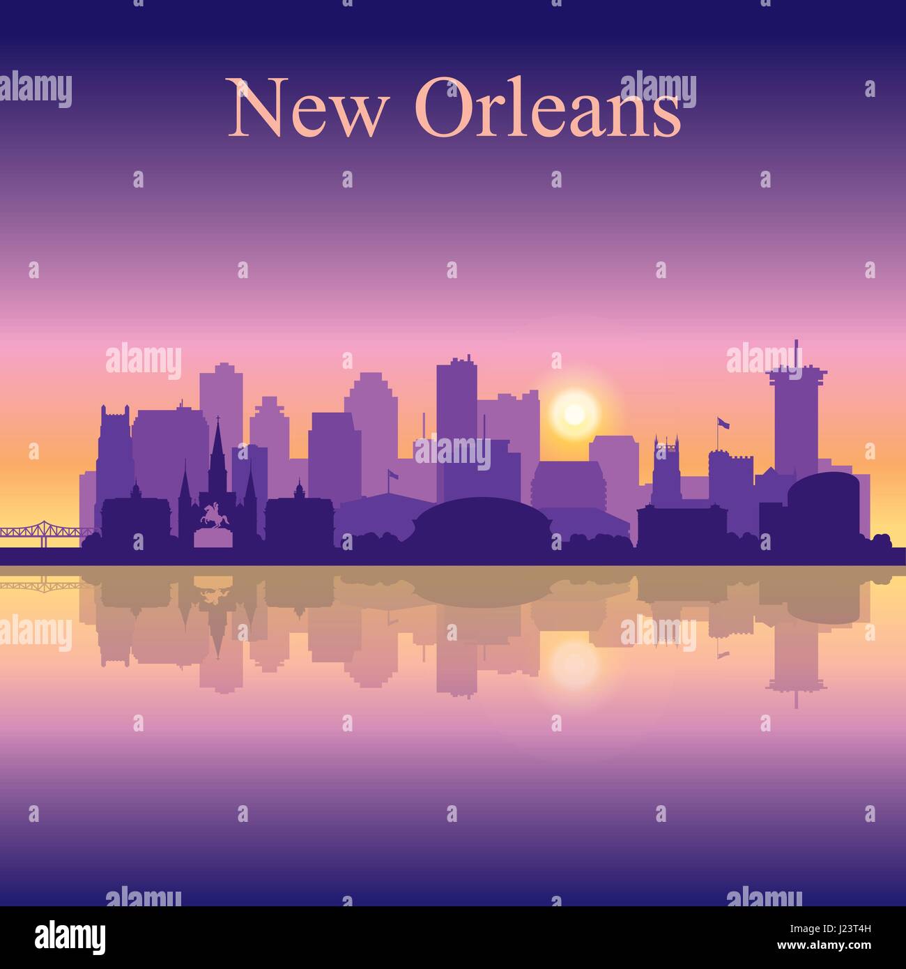 New orleans skyline silhouette hi-res stock photography and images - Alamy